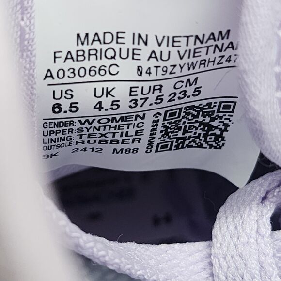 Converse Chuck Taylor All Star Shoes Womens Size 6.5 Lavender Purple Streetwear - Picture 9 of 9